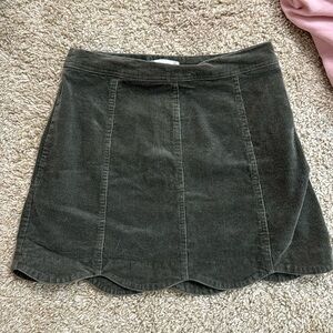 Dark green corduroy skirt